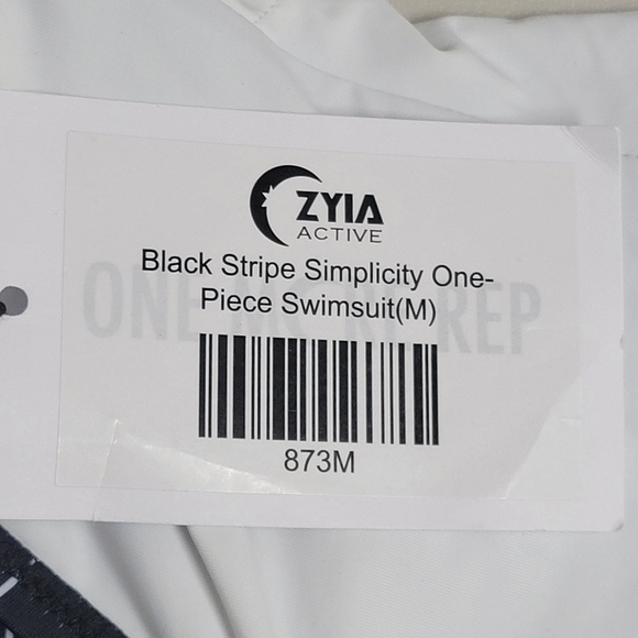 Zyia NWT Stripe Simplicity One Piece Swimsuit Size Medium. - Picture 9 of 16
